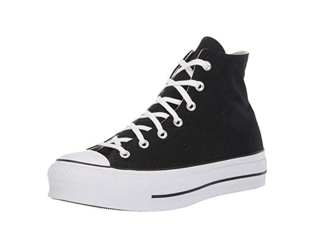 Product Converse Chuck Taylor CTAS Lift Hi, Zapatillas para Mujer, Negro