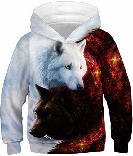 Producto PANOZON Niños Sudadera Deportiva Casual Impresión 3D de Animales Dibujos Animados