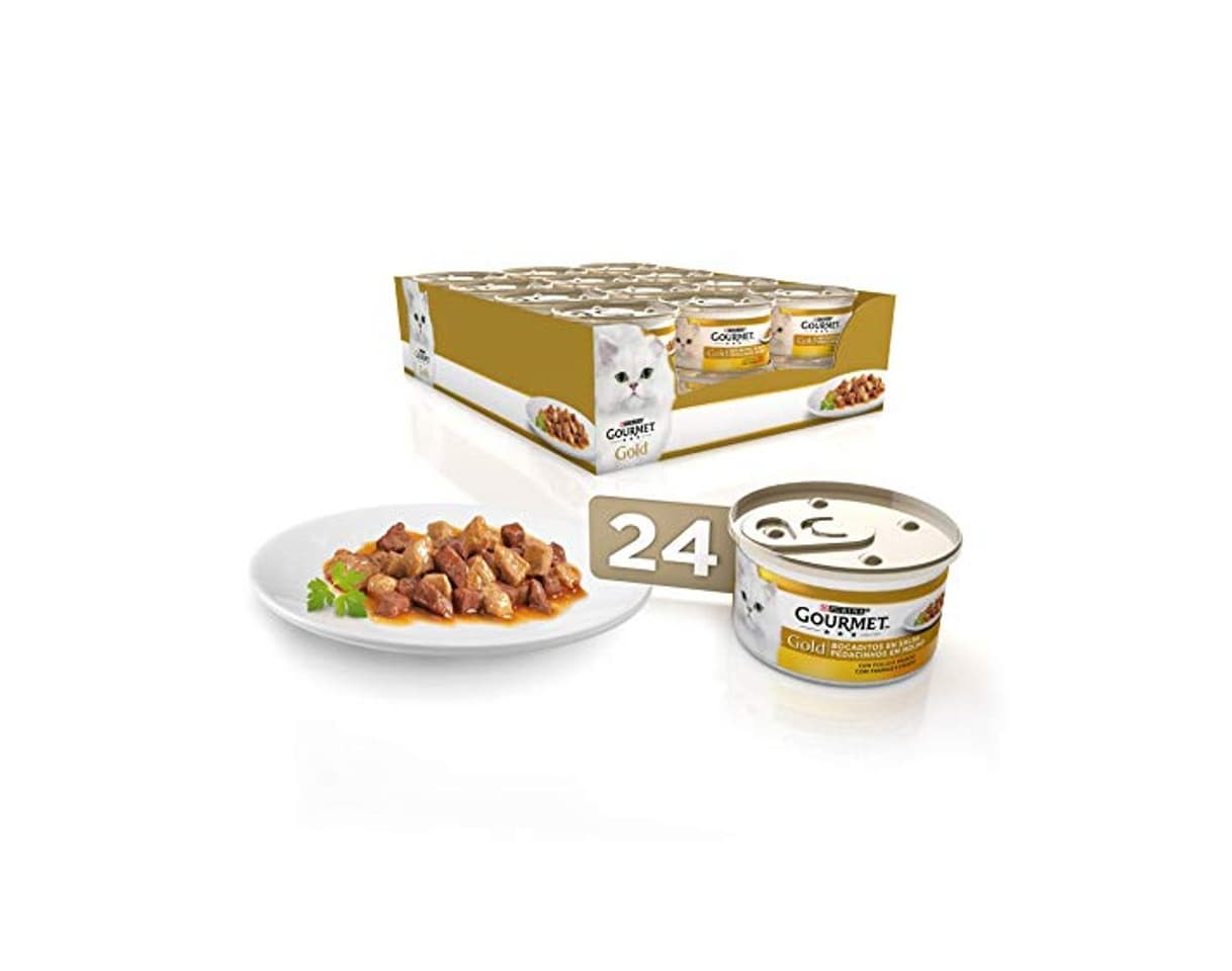 Product Purina Gourmet Gold Bocaditos en Salsa comida para gatos con Pollo e