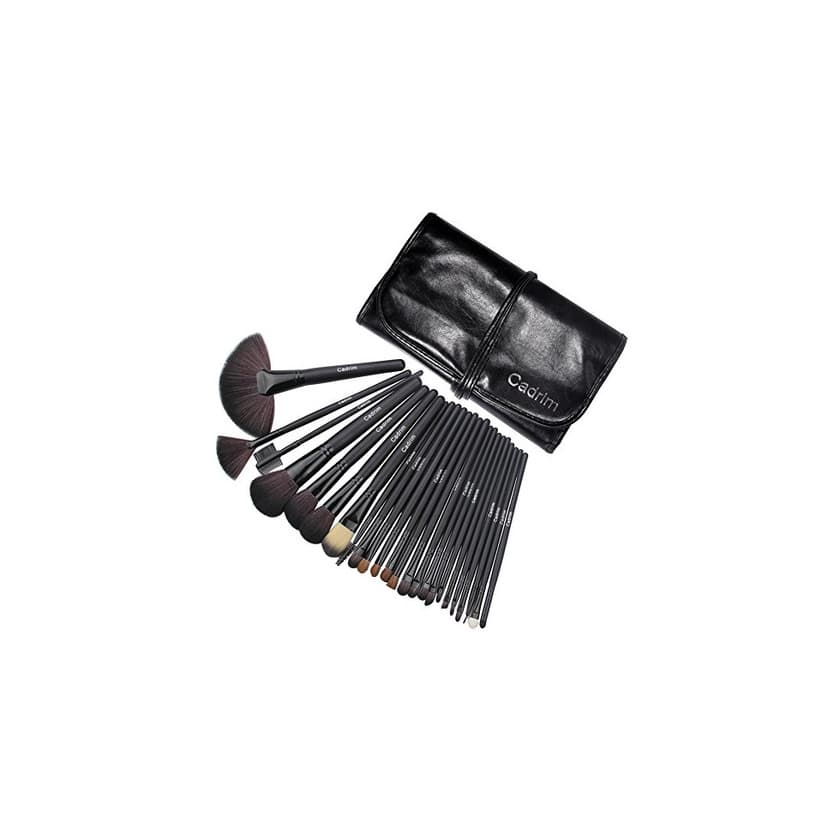 Belleza Brochas de Maquillaje,Cadrim 24pcs Maquillaje Profesional Pinceles Maquillaje de Ojos Rubor Contorno