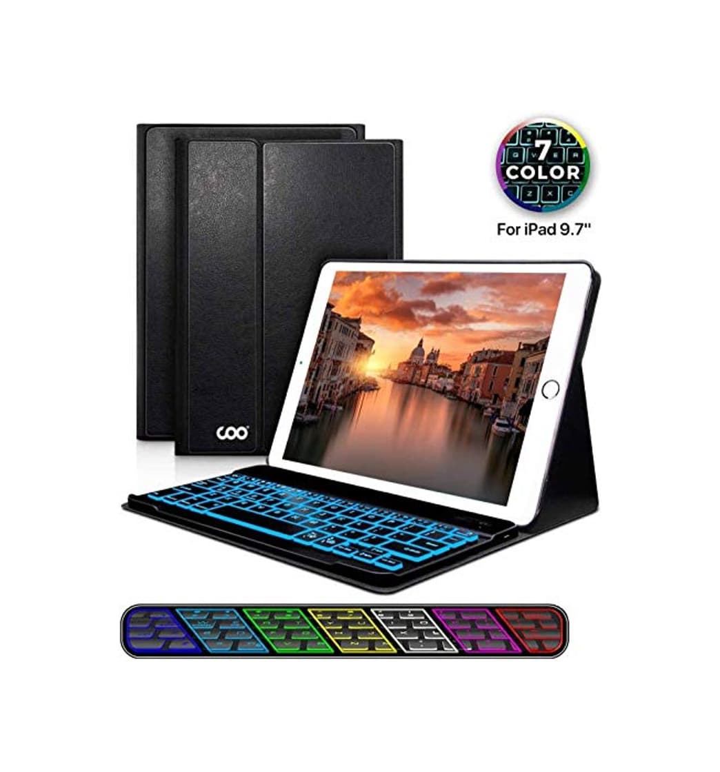 Producto COO Funda Teclado iPad, Funda Magnética iPad 9.7 con Teclado Español