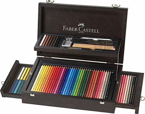 Product Faber-Castell 110086 - Estuche de madera de 108 piezas con equipo básico