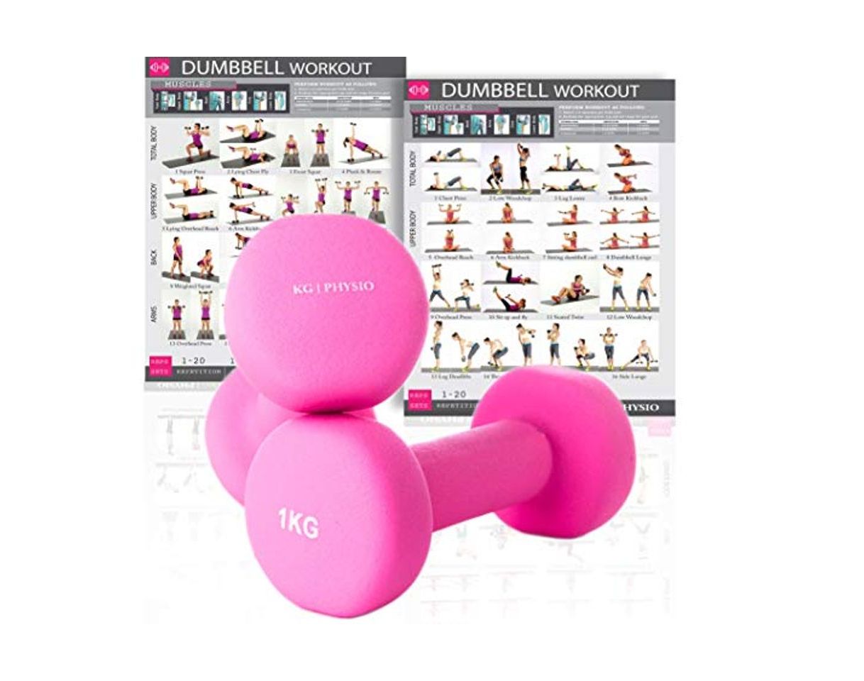 Product KG Physio Mancuernas De Neopreno De Calidad Profesional Juego De 2 Pesas