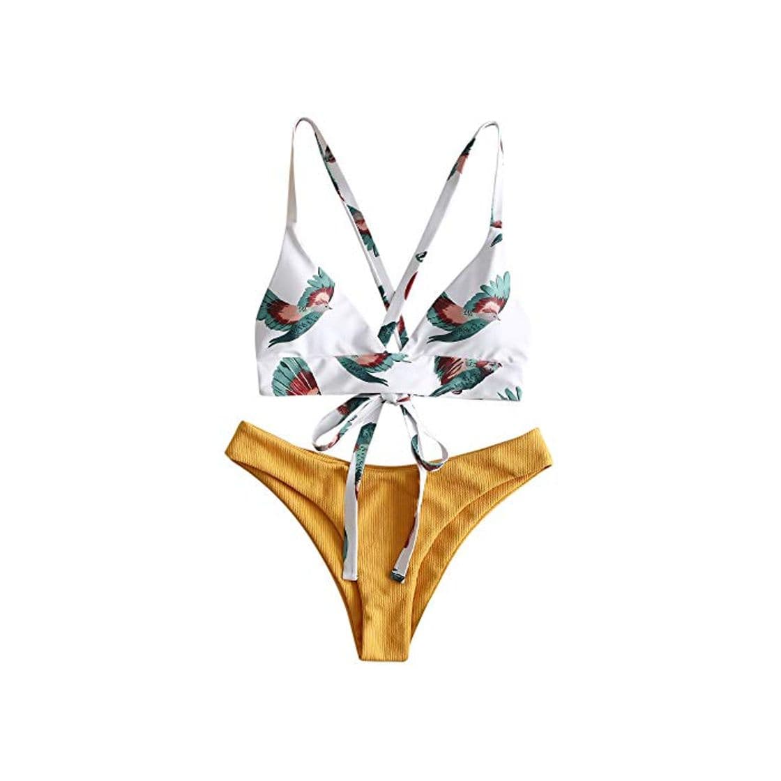 Product ZAFUL Conjunto de Bikini con Relleno Push Up Triangular Busto Ajustable con