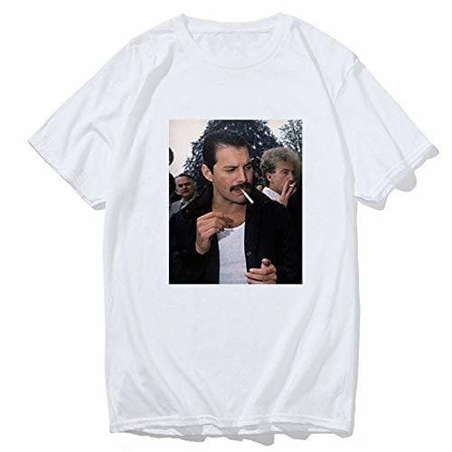 Producto Freddie Mercury Smoking Vintage T-Shirt Cool Rock Punk Women/Men Harajuku Fashion Aesthetic