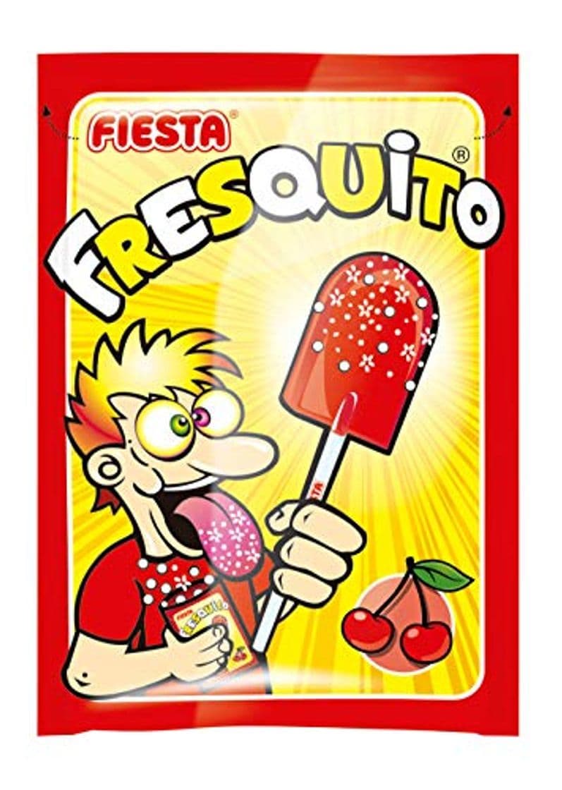 Product FIESTA Fresquito Caramelo con Palo en Sobre con Polvo Acidulado Sabor Cereza