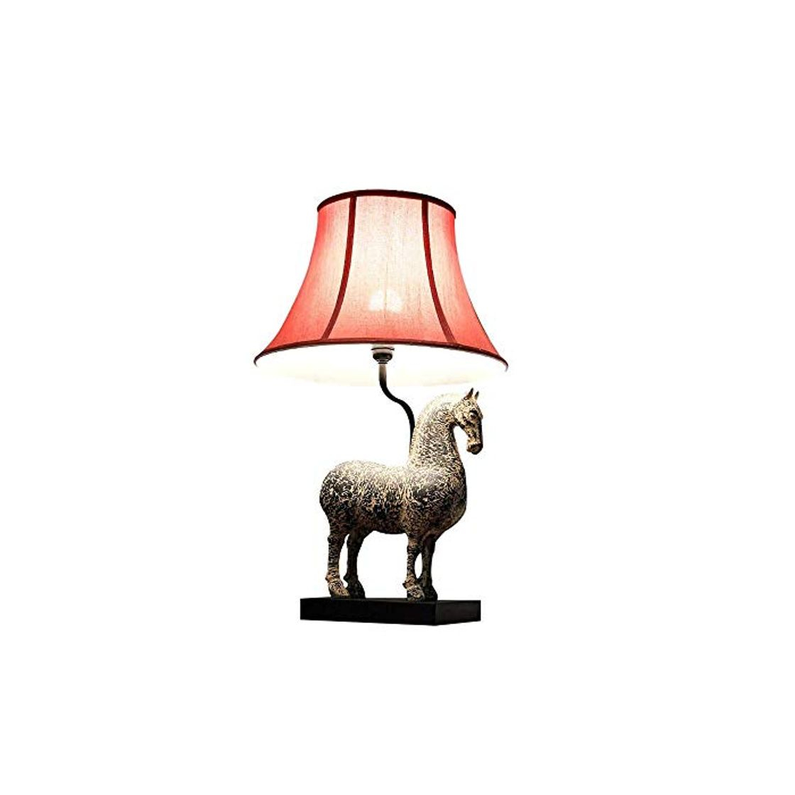 Producto Table lamp Estudio lámpara de mesa Nuevo chino retro Resina Pony de lámpara de mesa Uso del hotel Salón Dormitorio de noche arte clásico pantalla de la tela de mesa Lámpara Ahorro de Energía table lam