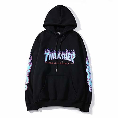 Producto CLST Thrasher Sudadera con Capucha y Estampado de Llamas Sudaderas Hip Hop