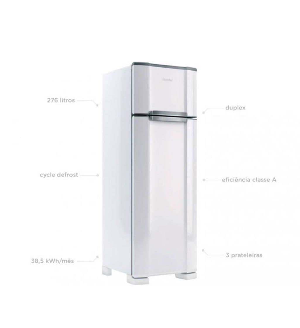 Moda Geladeira/Refrigerador Esmaltec Cycle Defrost - Duplex Branc