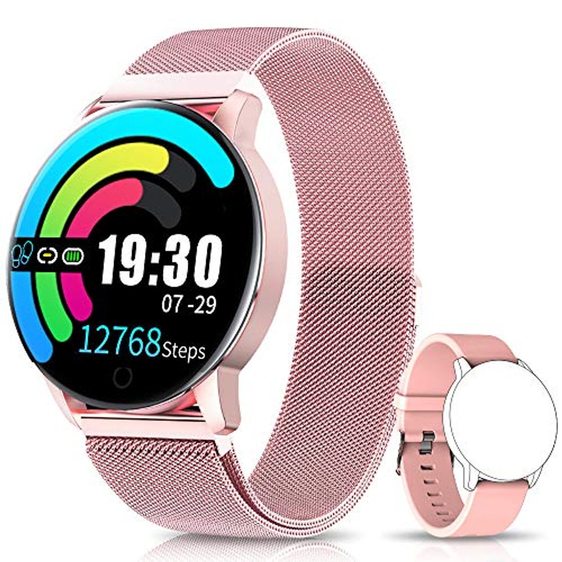 Product NAIXUES Smartwatch, Reloj Inteligente IP67 con Presión Arterial, 10 Modos de Deporte,