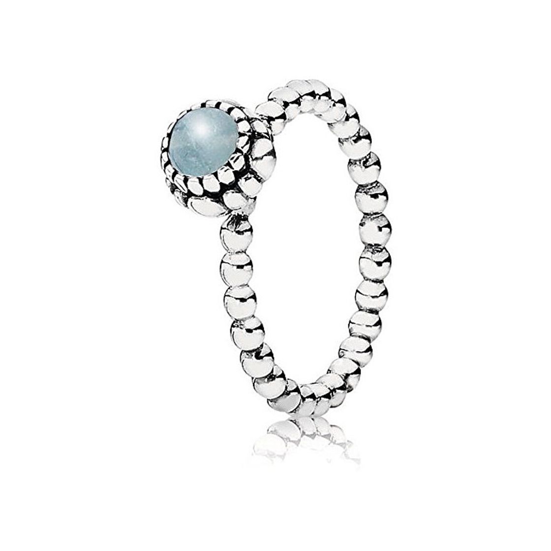 Producto Pandora 190854AQ-56 - Anillo de plata de ley con aguamarina, talla 16