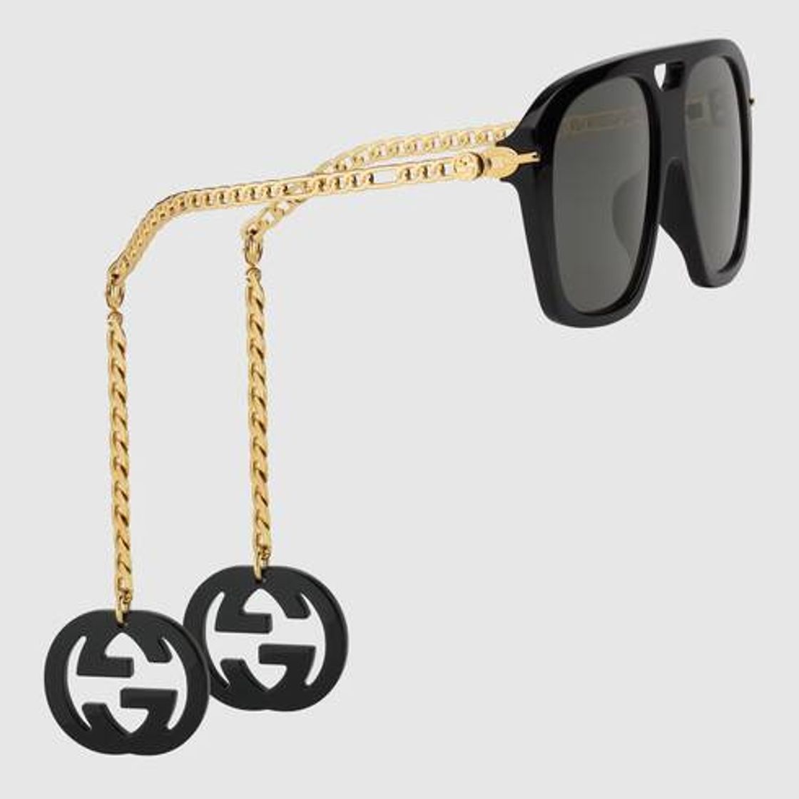 Product Black Online Exclusive square sunglasses with charms