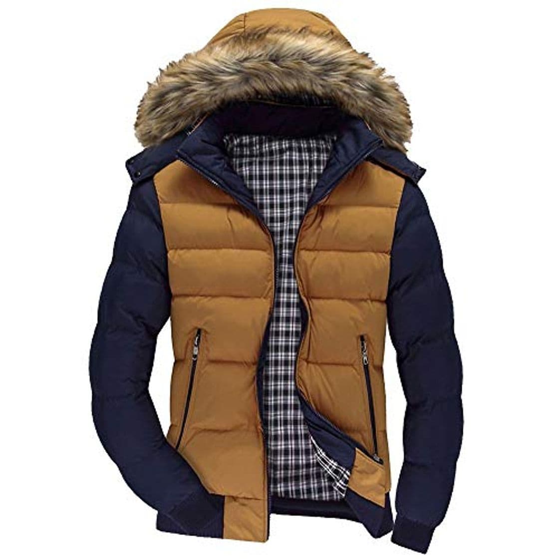 Fashion BaZhaHei Hombre Invierno Cazadoras De Plumas Calor Grueso Manga Larga Encapuchado Chaquetas Acolchado Hombre Inverno Chaqueta Acolchada con Capucha De Pelo Espesar Cálido para hoombre