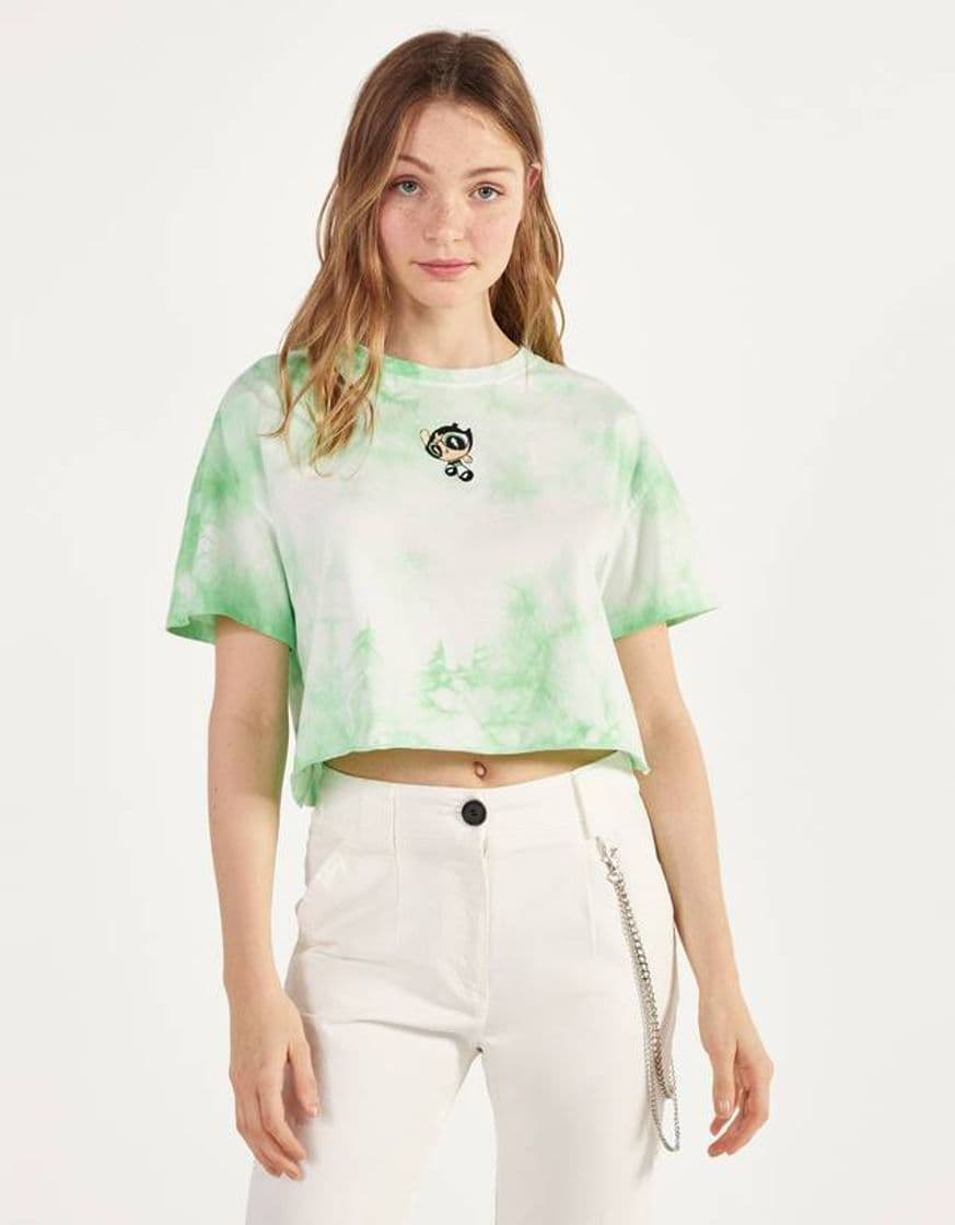 Moda T-shirt com tie-dye As Powerpuff Girls x Bershka

