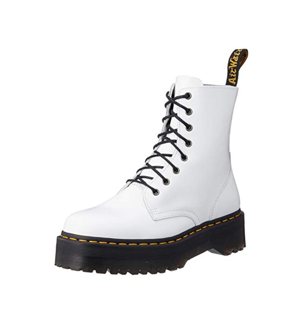 Fashion Dr Martens Jadon, Zapatilla de Velcro Unisex Adulto, Blanco