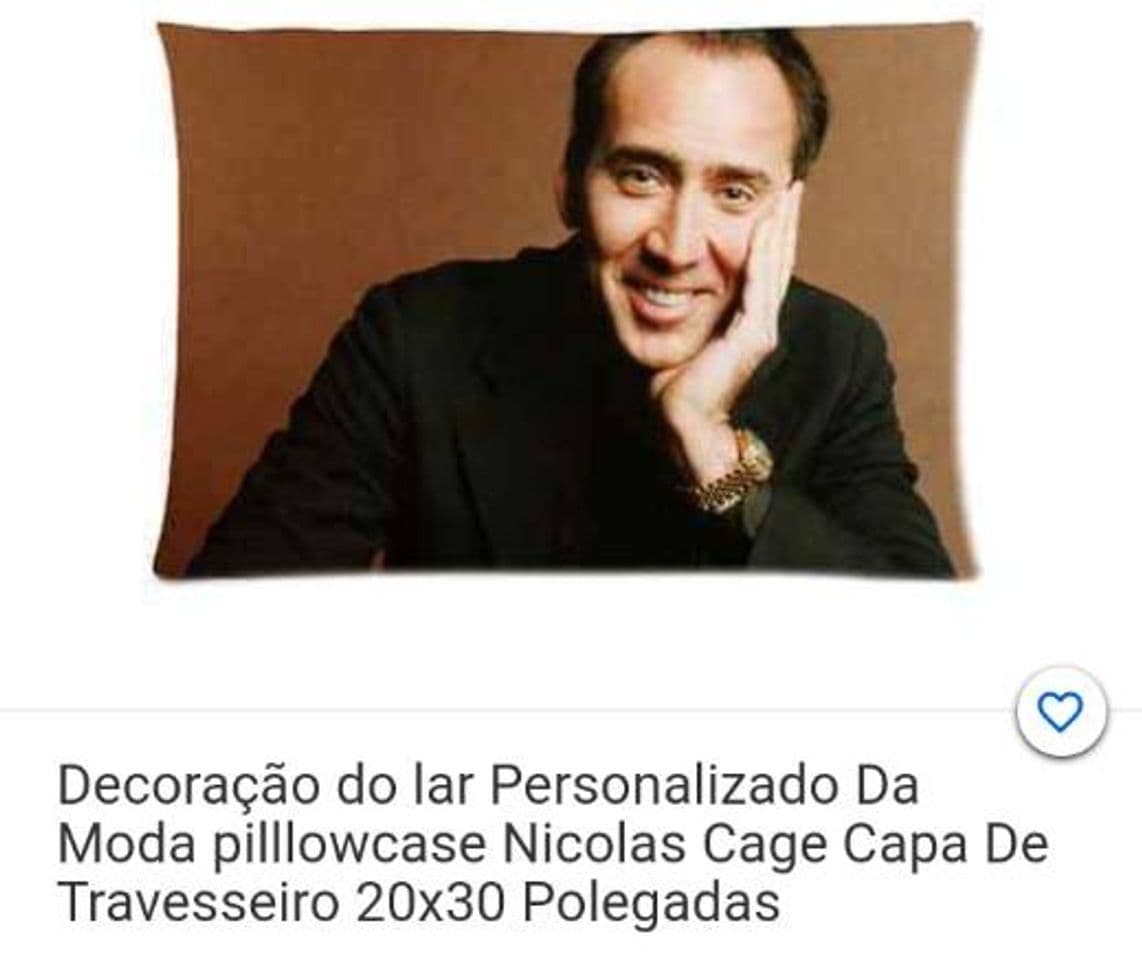 Fashion Travesseiro do Nicolas Cage