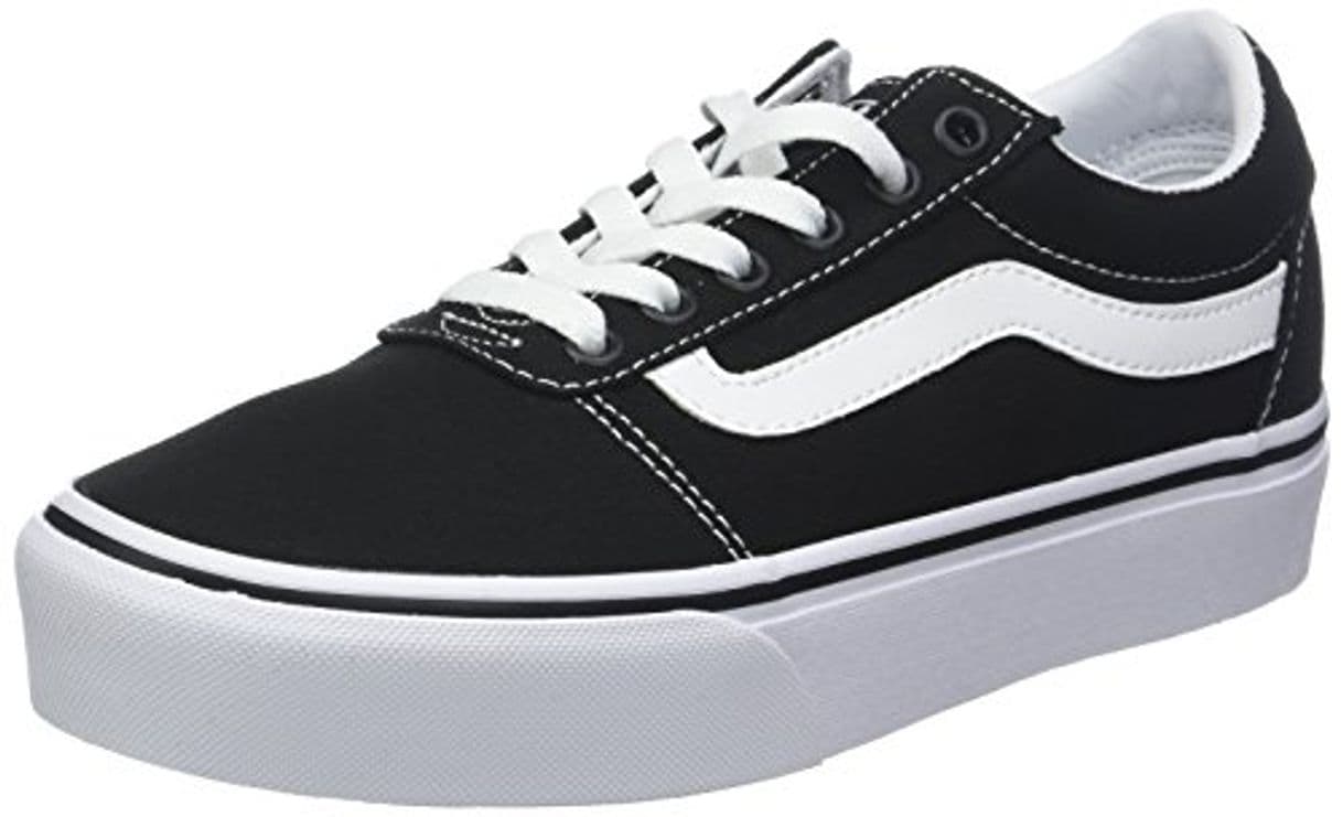 Moda Vans Ward Platform Canvas Zapatillas Mujer, Negro