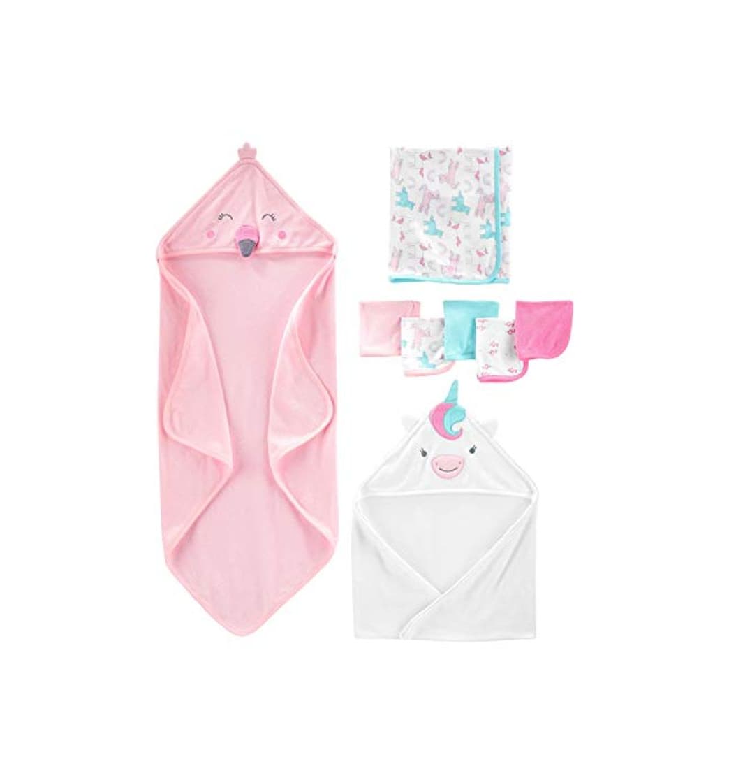 Product Simple Joys by Carter's Baby Girls Juego de Toallas y paños de