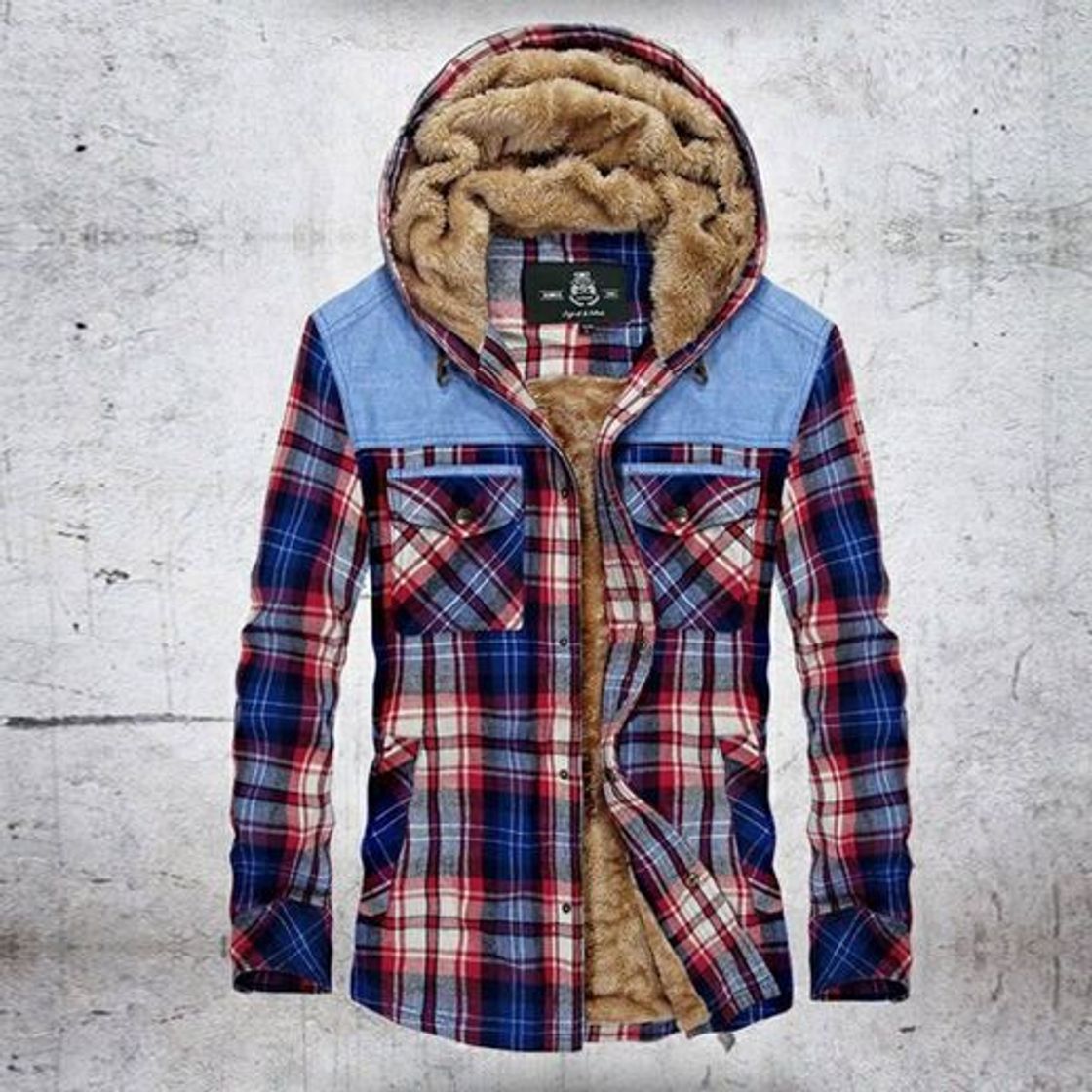 Fashion Camisas masculinas de inverno