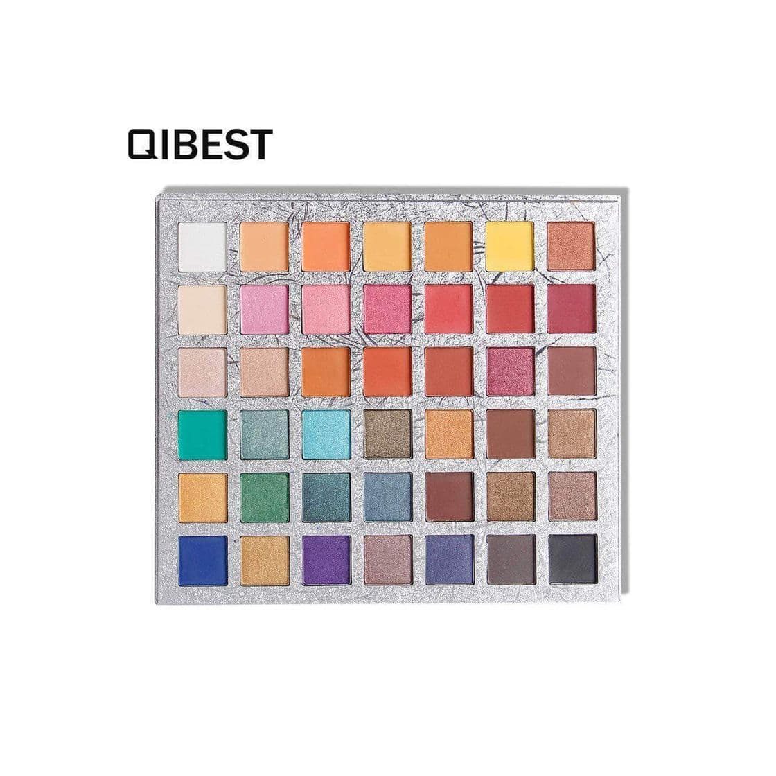 Belleza QIBEST Paleta de sombras de ojos 42 colores sombra de ojos Powder