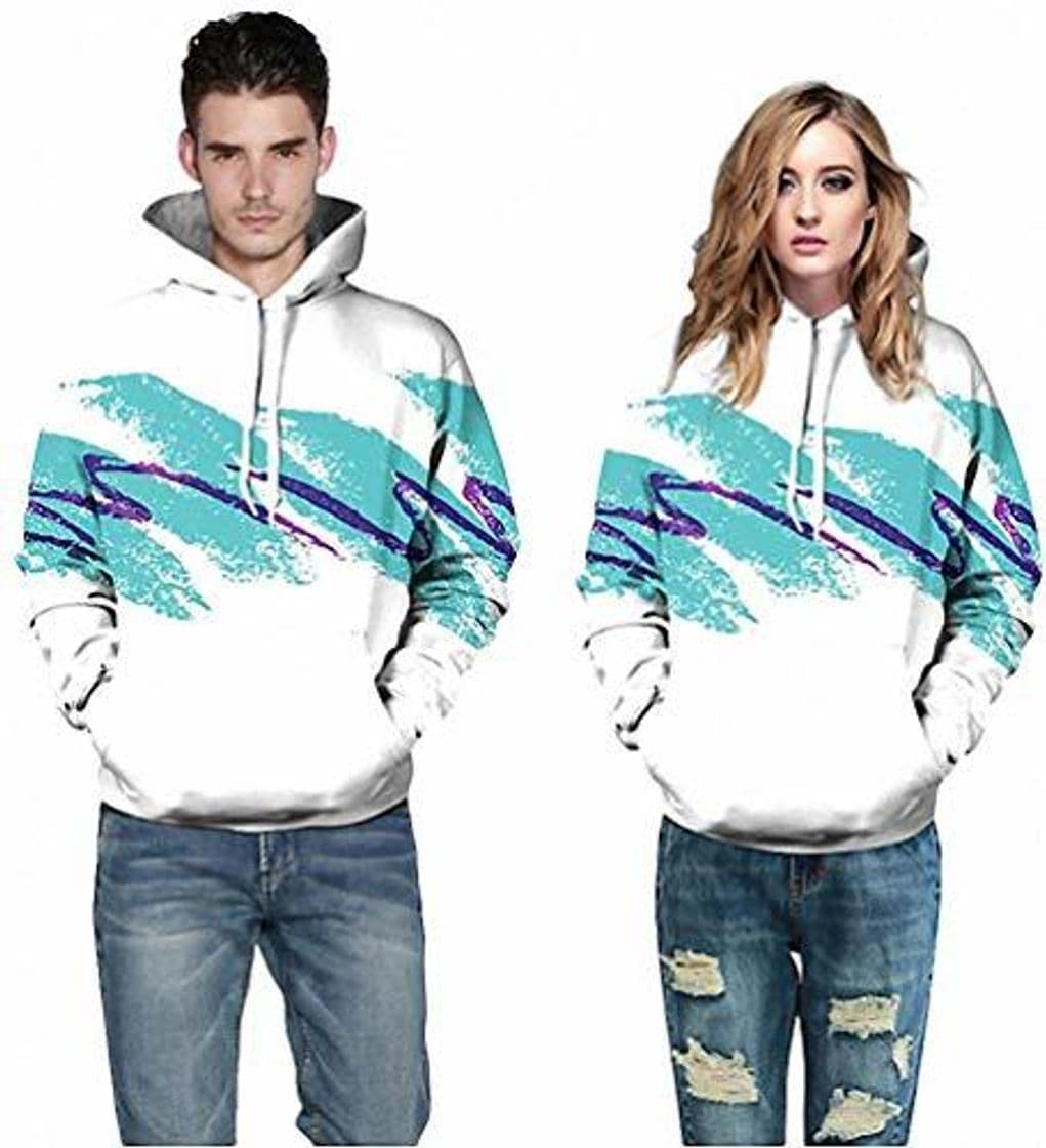 Product Autumn Men White Hoodies 3D Blue Purple Graffiti Hoody Sudaderas Sueltas Casual