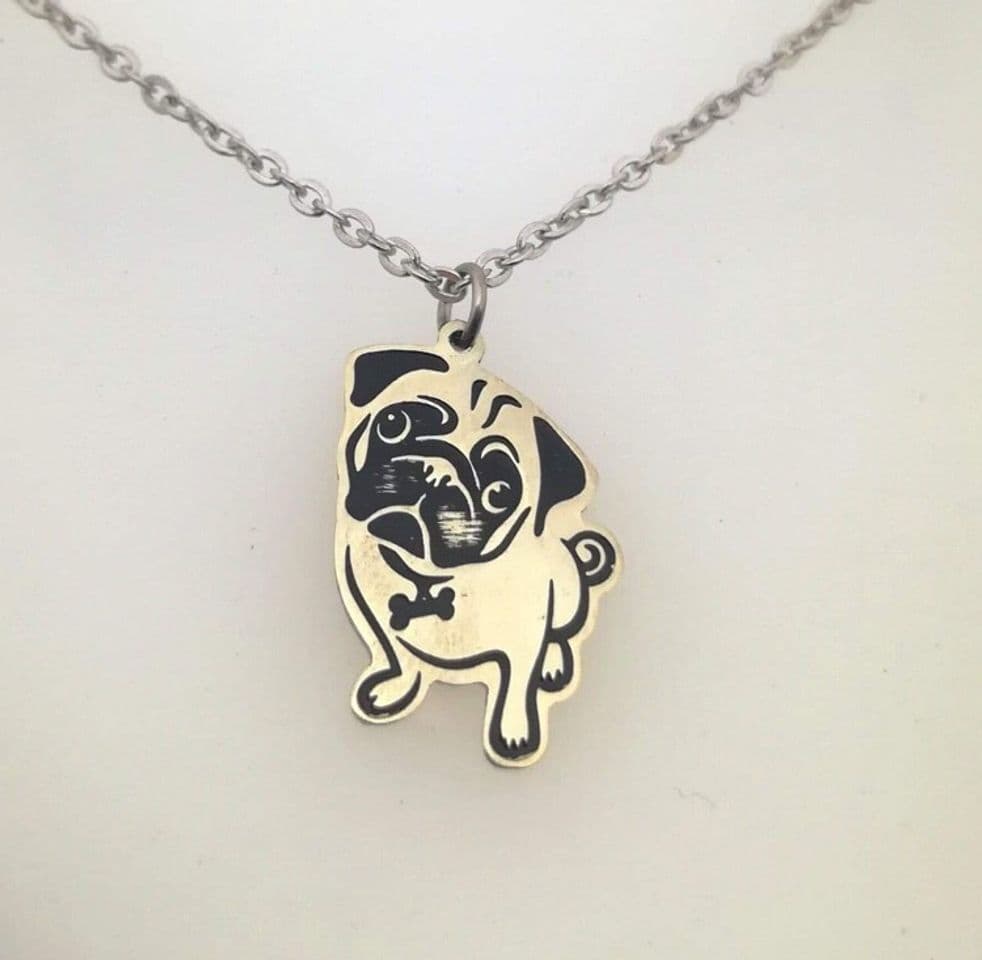 Moda Collar con dije de pug 