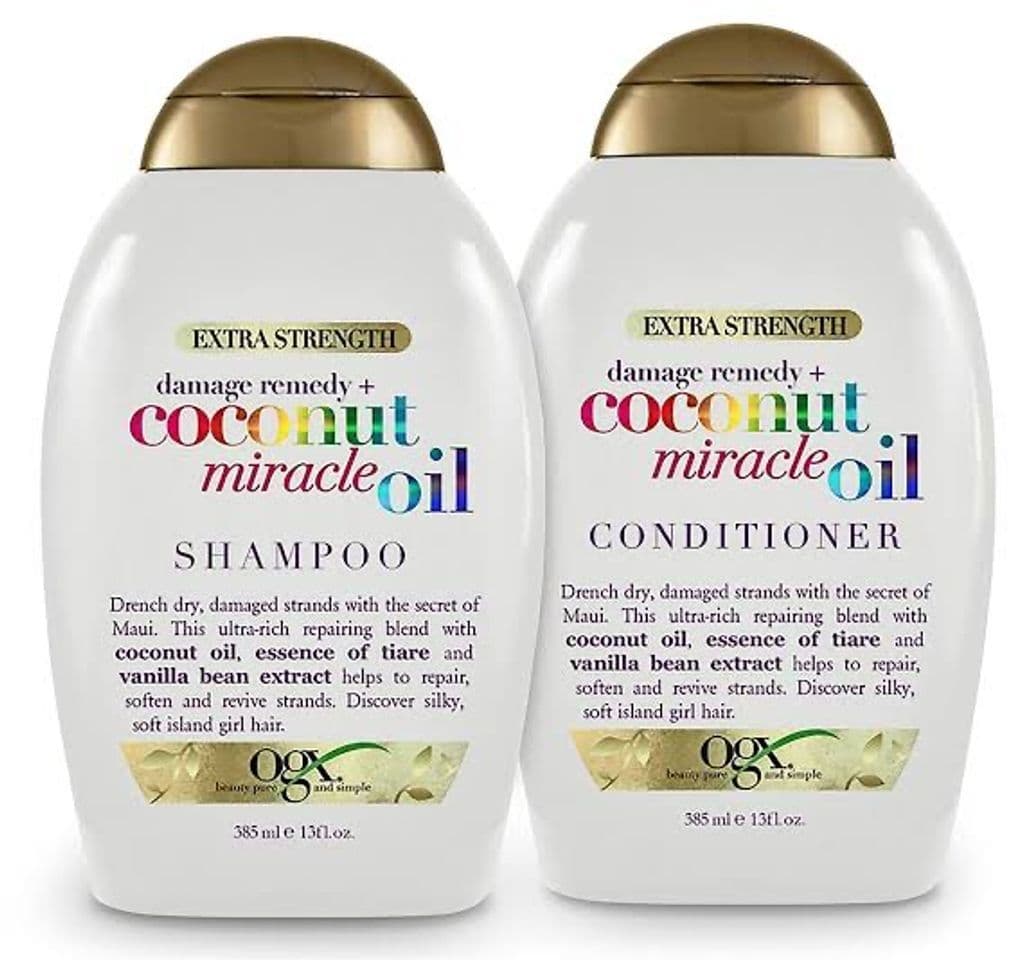 Fashion Shampoo y acondicionador, OGX Coconut miracle oil 