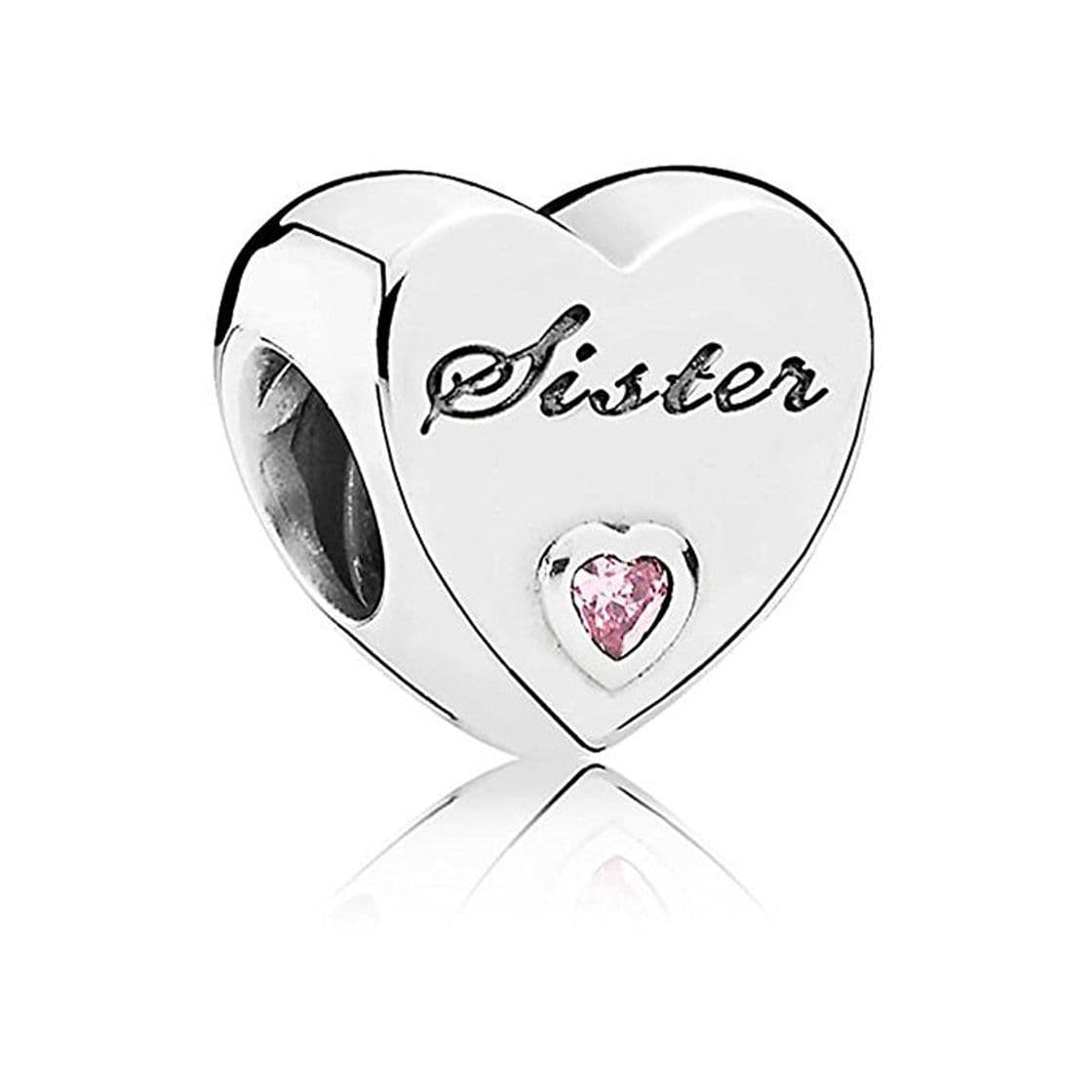 Producto Pandora Sister's Love Silver Charm with Pink Cubic Zirconia 791946PCZ