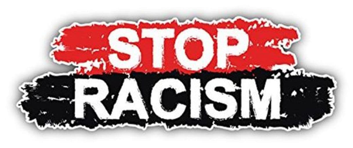 Product lunaprint Stop Racism Slogan Art Decor Vinyl Sticker Pegatina 15 x 5 cm