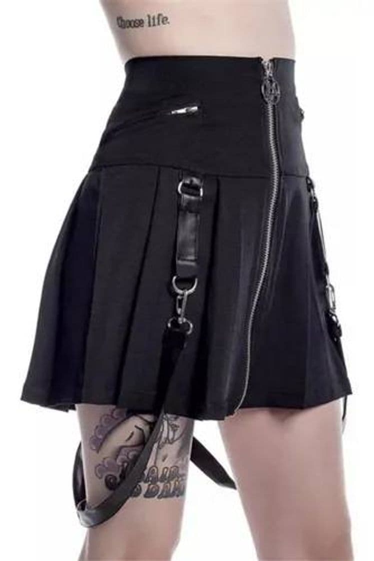 Moda Falda Gótica Dark Moda Punk Lolita Metalera