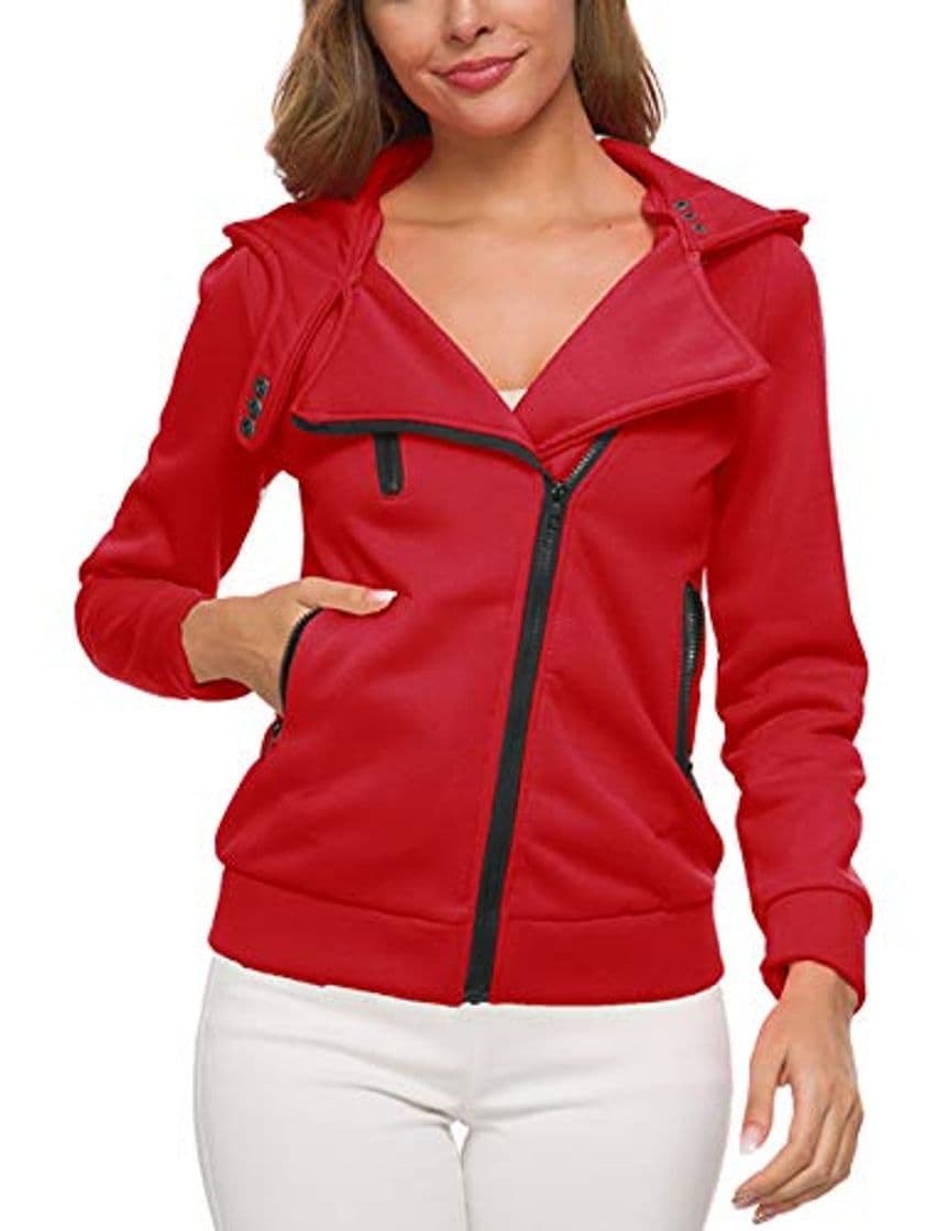 Producto besbomig Mujer Camisa de Entrenamiento Casual Chaqueta Saco Cremallera Ropa de Abrigo