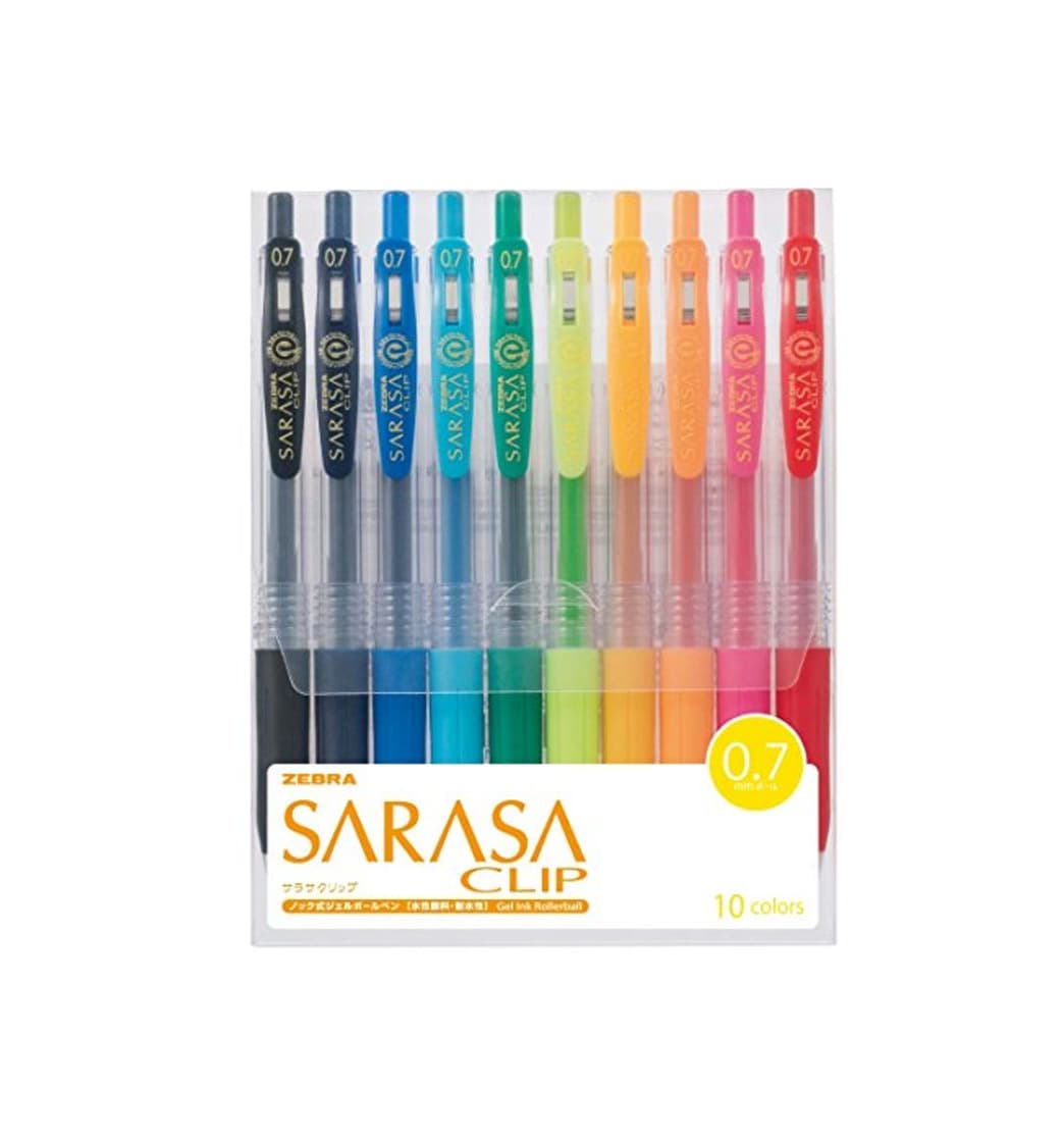 Product Zebra Sarasa Clip 0.7, 10 colores Set