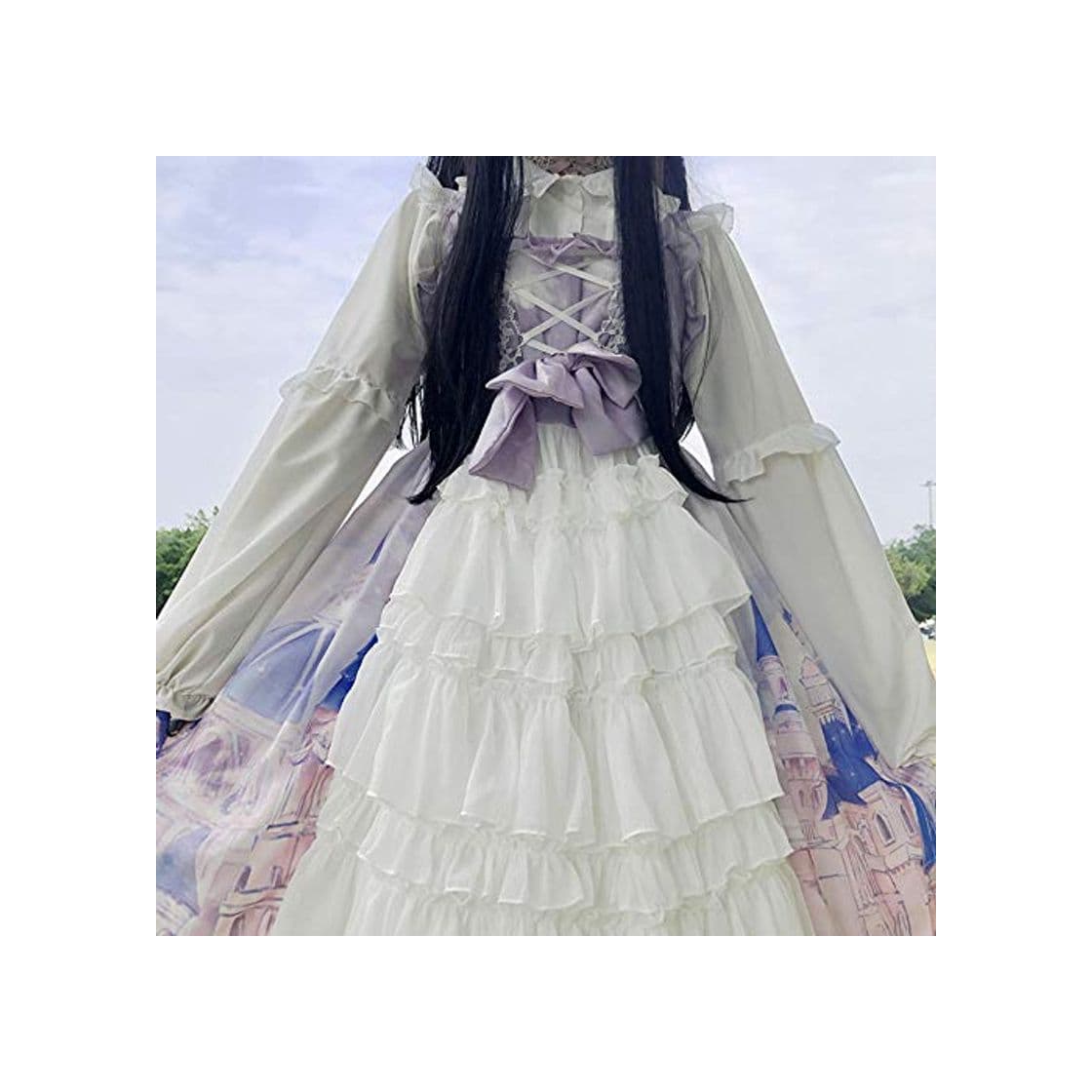 Producto Vestido Lolita Vintage Sky City Bowknot Vestido Victoriano Kawaii Girl Gothic Lolita