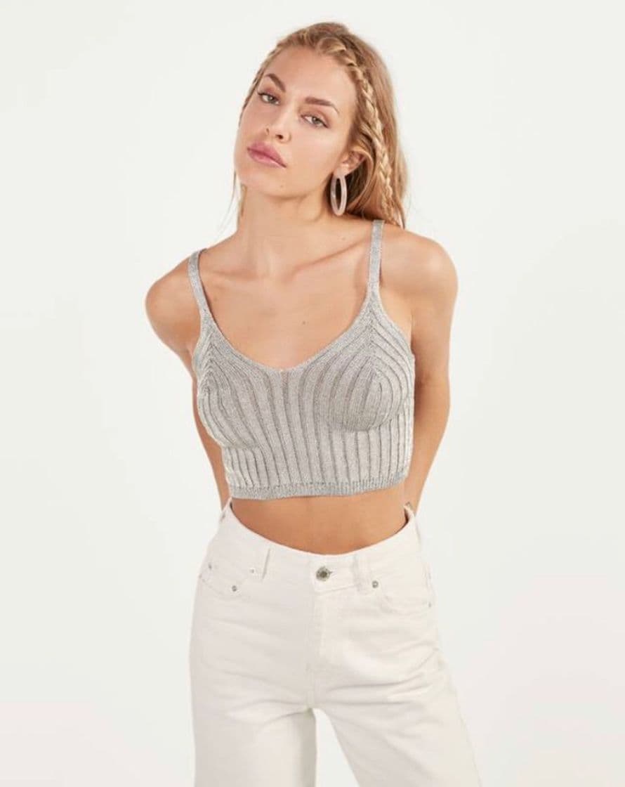 Fashion Metallic knit top