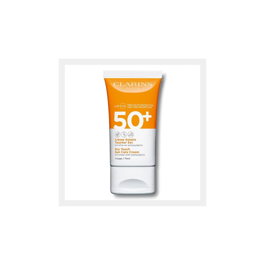 Product Clarins Crema Solar Tacto Seco UVA/UVB 50