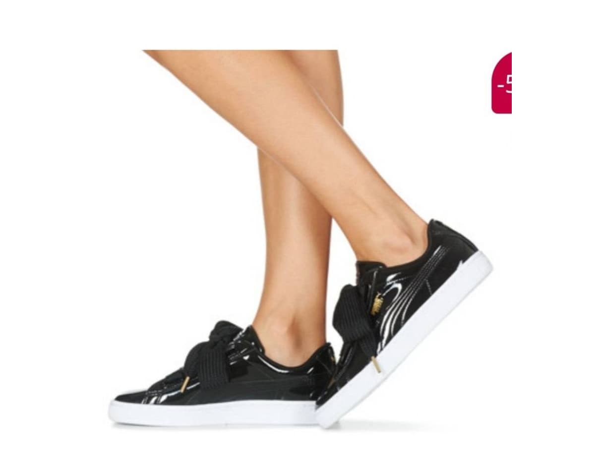 Fashion Puma BASKET HEART PATENT WN'S Black