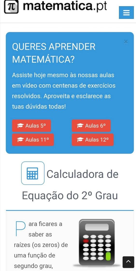 Fashion Calculadora de Equação do Segundo Grau