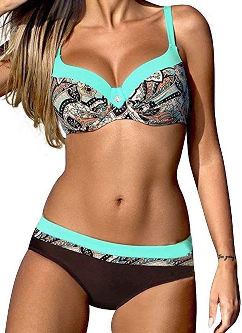 Moda UMIPUBO Mujer Bikini Push-Up Acolchado Bra Trajes de Baño Tops y Braguitas