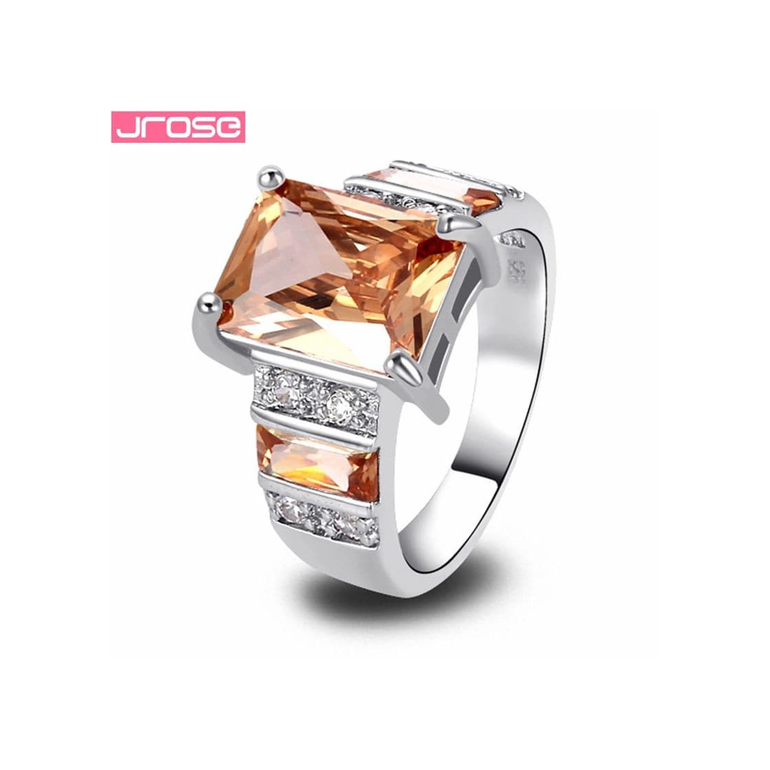 Producto WZYMNJZ Boda Nupcial Anillos De Compromiso para Las Mujeres De Plata De