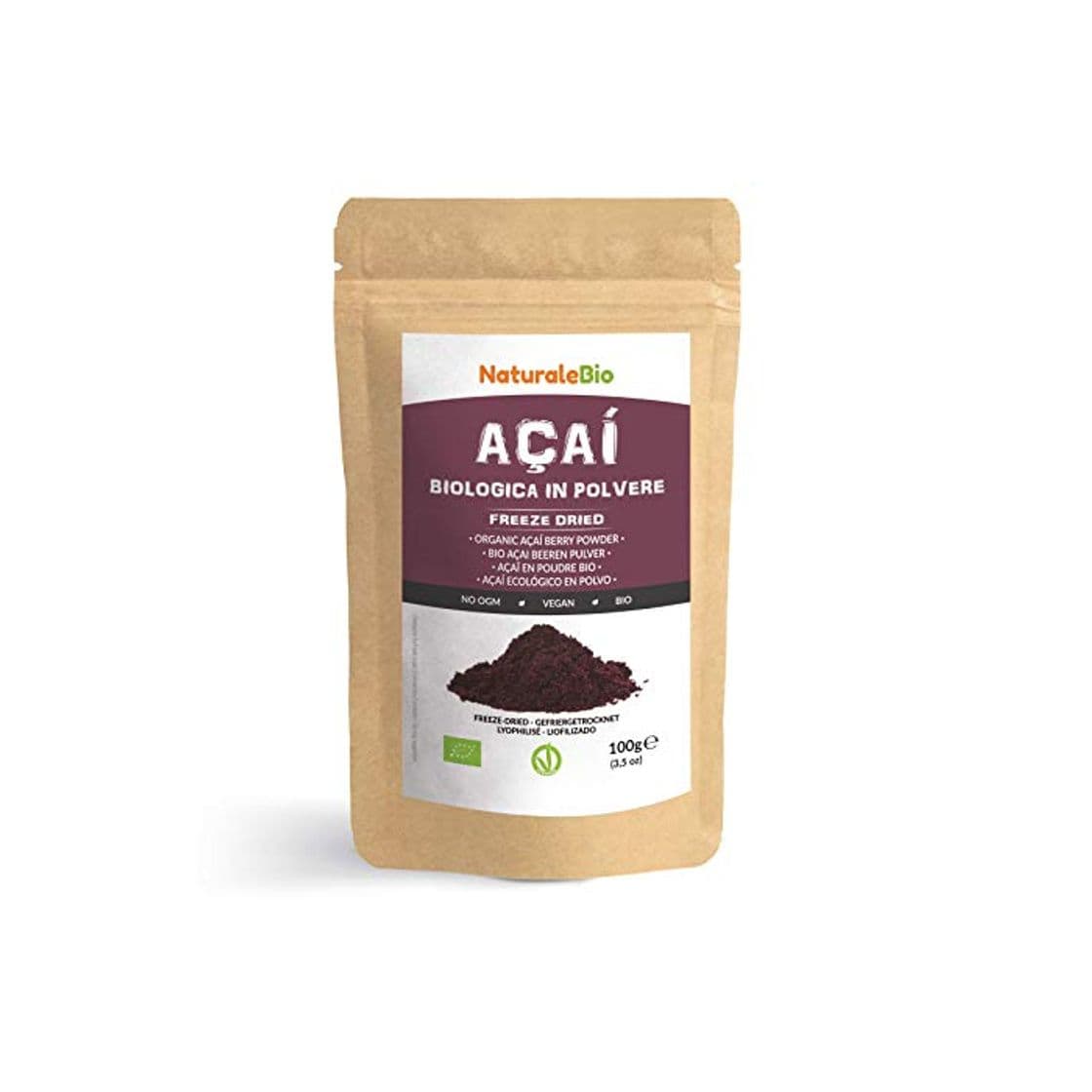 Producto Bayas de Acai Orgánico en Polvo [Freeze - Dried] 100g