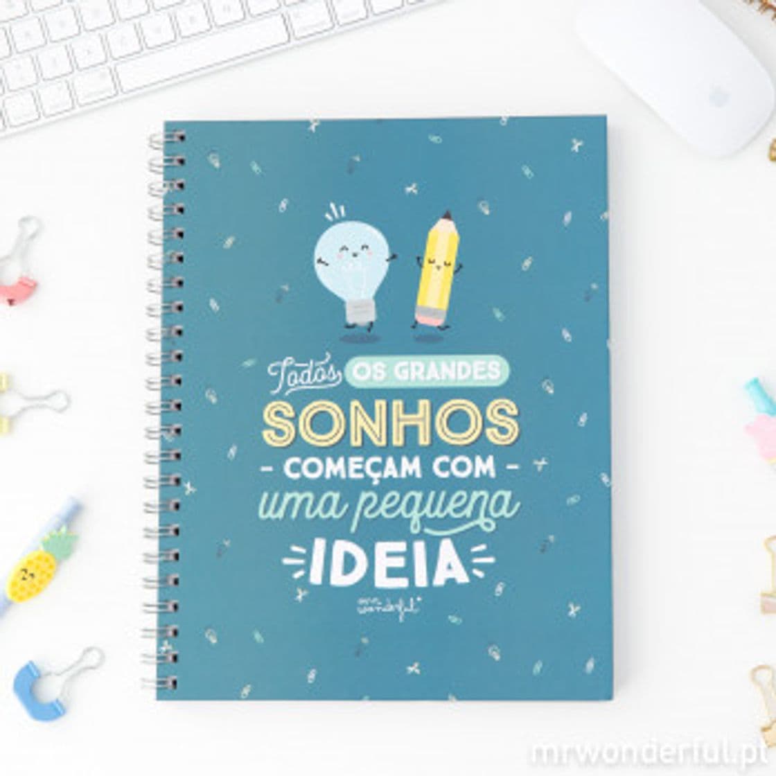 Moda Caderno grande - Todos os grandes sonhos começam com uma ...