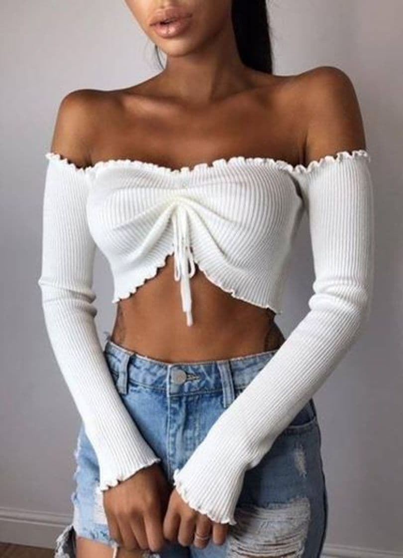 Moda Cropped Branco 