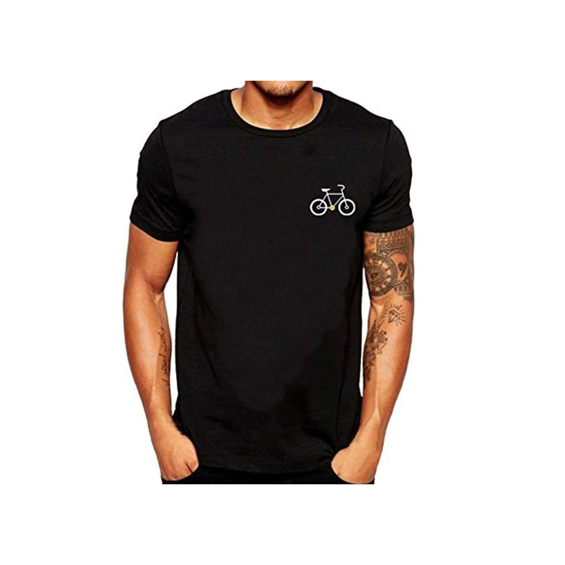 Producto Manga Corta Camiseta Hombres Nuevo Verano Dibujos Animados Bicicleta Patrones Impresos Blusa Superior Tops Calavera 2019 Moda