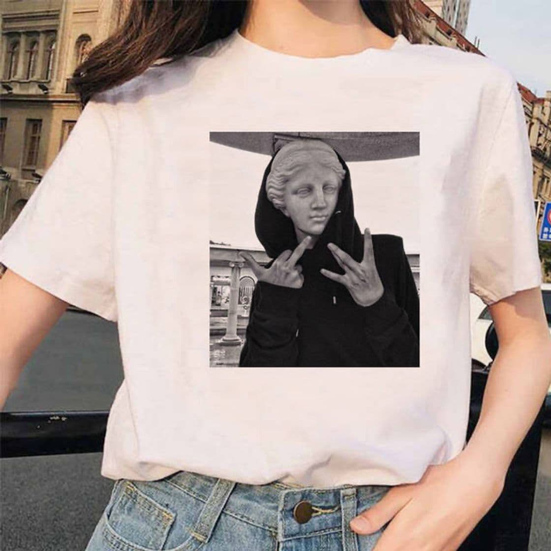 Fashion Camiseta gráfica Grunge estética femenina 90s