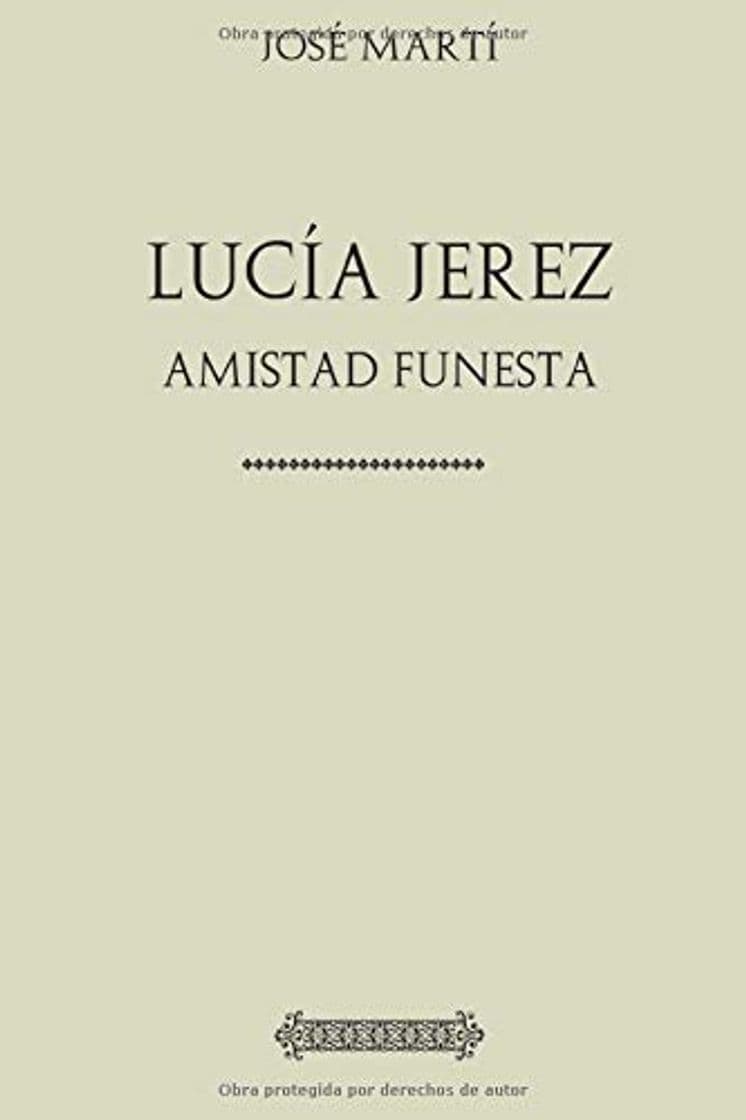 Book Lucía Jerez o Amistad Funesta