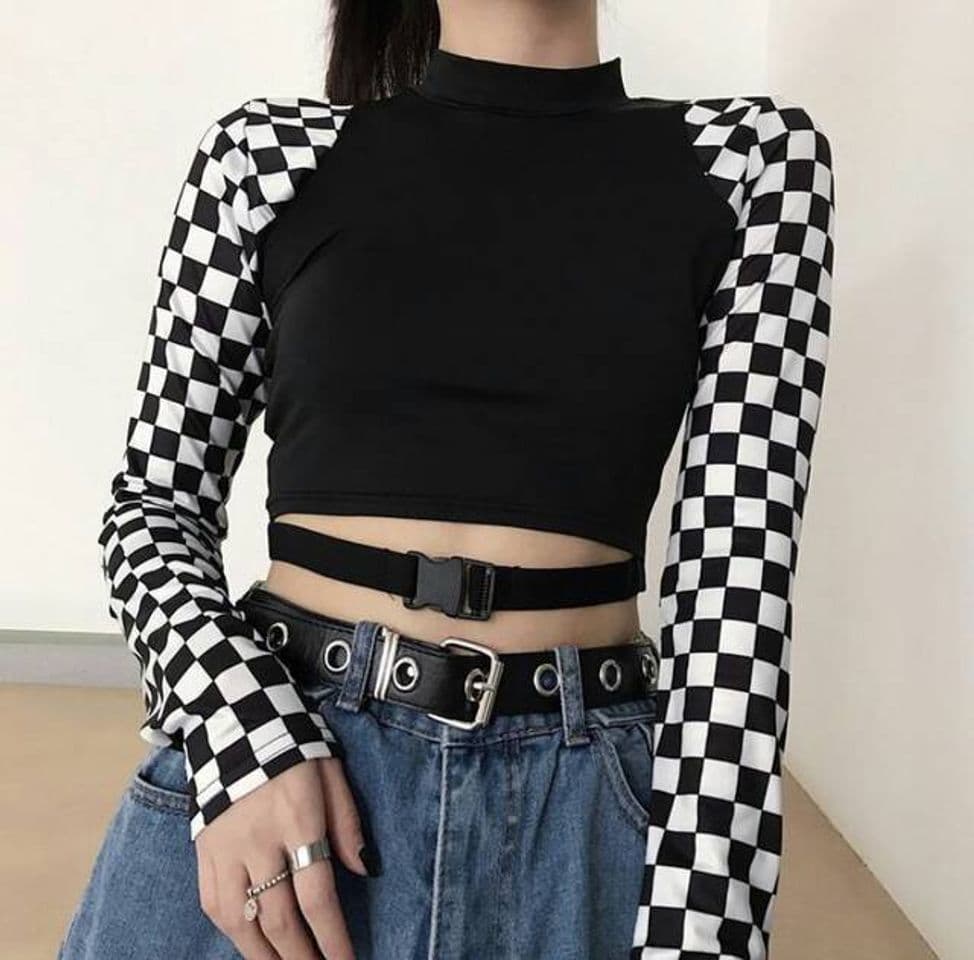 Fashion Cropped Quadriculado