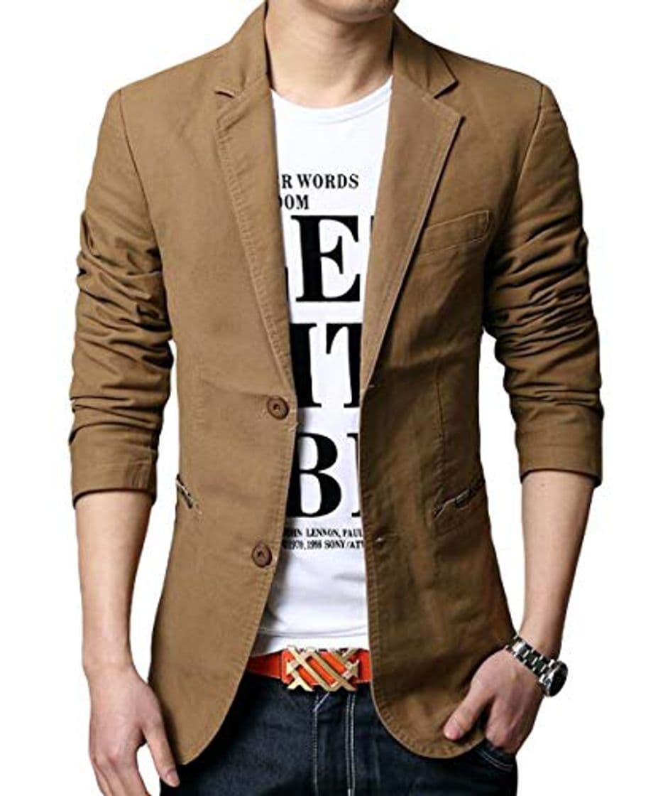 Product Blazer Casual para Hombre Chaquetas de Traje Slim fit Chaqueta de algodón