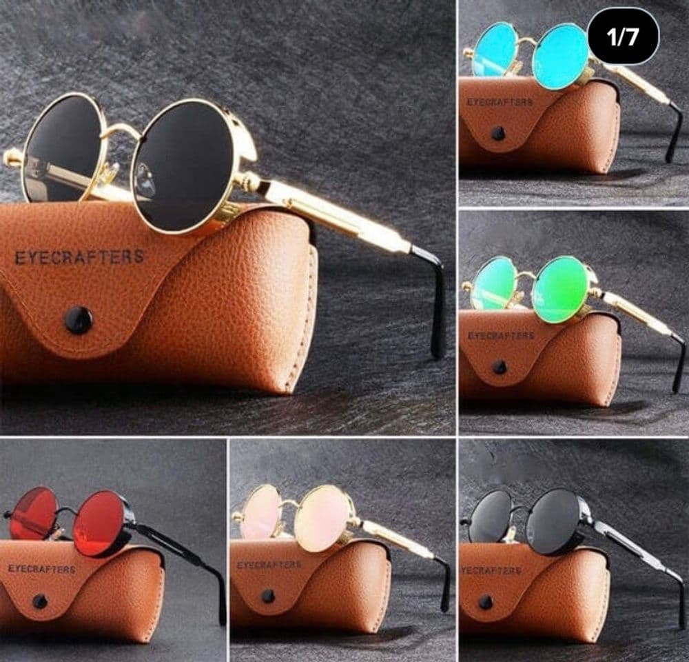 Producto Vintage Polarized Steampunk Sunglasses Fashion Round Mirrore