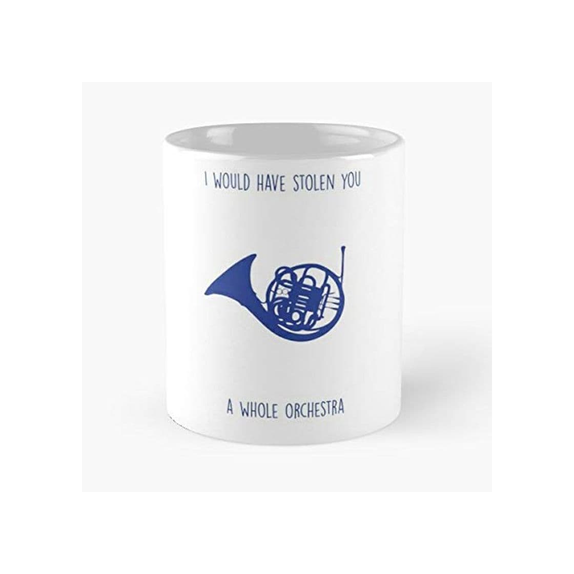 Producto Blue French Horn Classic Mug - Funny Gift Coffee Tea Cup White