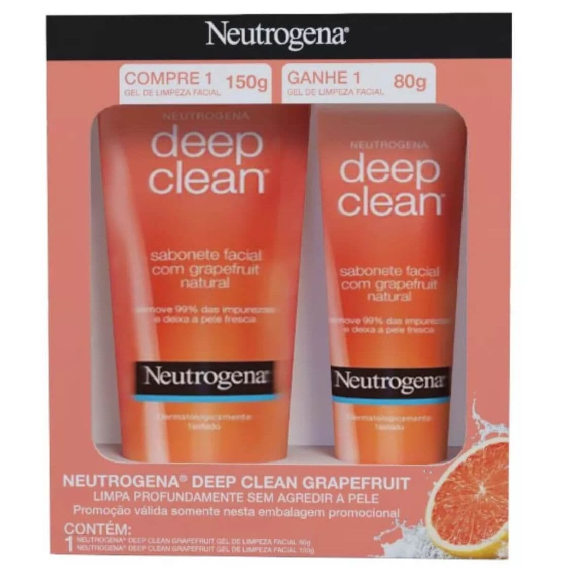 Fashion Gel Limpeza Deep Clean Neutrogena Grapefruit - 80g